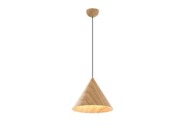 Lampada a sospensione in acciaio effetto legno WOODSTOCK