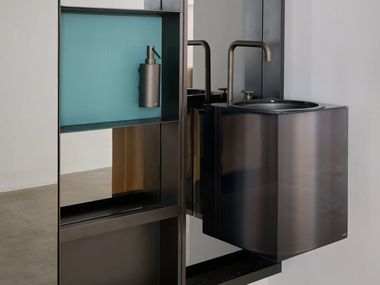 Lave-mains suspendu en résine CHROME GLOSS Vallvé