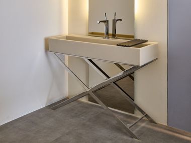 Rectangular single resin washbasin EX Vallvé