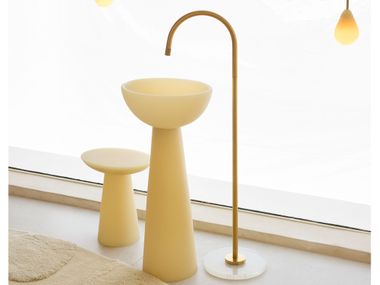 Freestanding resin handrinse basin round COS Vallvé