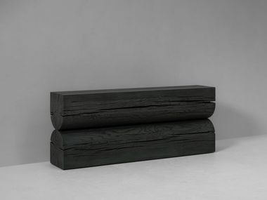 Rectangular oak console table ADJACENCIES Van Rossum