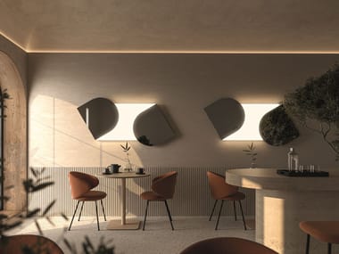 Specchio con illuminazione integrata da parete ERCOLE Vanità Living