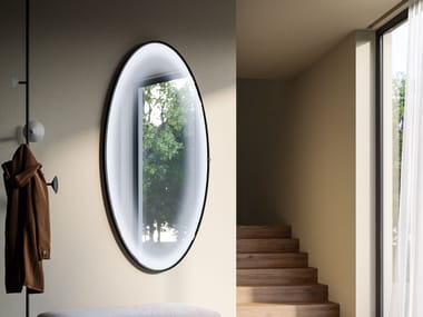 Specchio con illuminazione integrata da parete FOGGY ELLIPTICAL Vanità Living