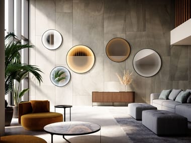 Specchio con illuminazione integrata da parete FOGGY ROUND Vanità Living