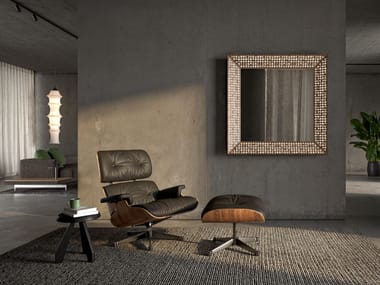 Specchio con illuminazione integrata da parete GHOST WOOD SQUARE Vanità Living