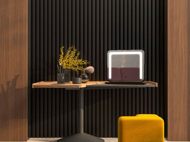 Table-top mirror with lighting MAKE-UP Vanità Living