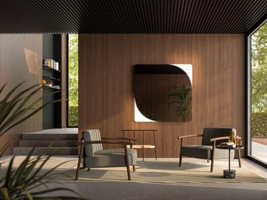 Specchio con illuminazione integrata da parete POSEIDONE Vanità Living