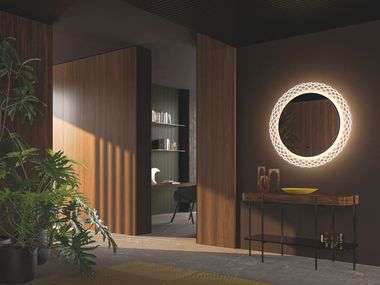 Specchio con illuminazione da parete SPARKLYROSE Vanità Living