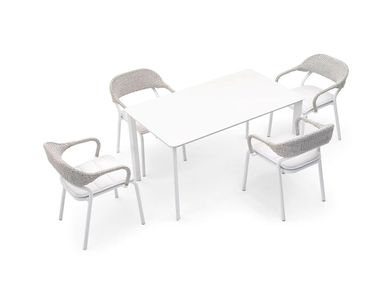 Powder coated aluminium garden table SYSTEM Varaschin