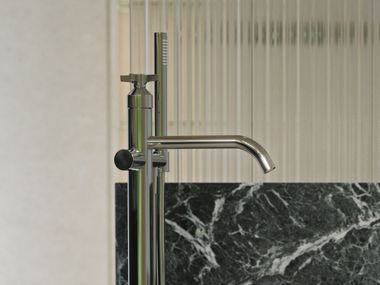 Floor-mounted 1-hole bath mixer with handshower FOLIO FOL306 Varied Forms
