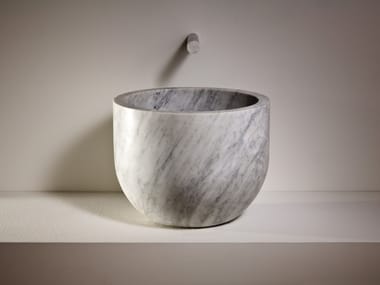 Lavabo rotondo da appoggio in pietra CIOTOLA 52 Vaselli