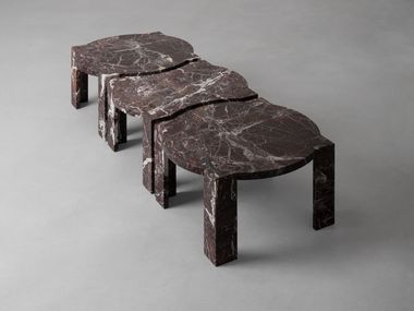Stone side tables composition FIDIA Vaselli