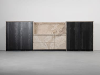 Vaselli, FIDIA Cucina lineare in travertino