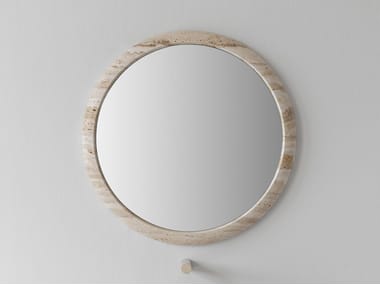 Specchio tondo in pietra HOOP Vaselli
