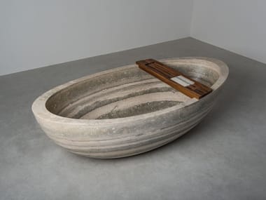 Vaselli, SHIP Vasca da bagno ovale centro stanza in pietra