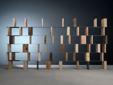 Stone, metal and wood bookcase SIDER BOOK Vaselli