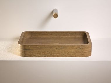 Countertop rectangular stone washbasin TURRITA Vaselli