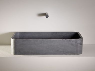 Rectangular countertop stone washbasin TURRITA Vaselli