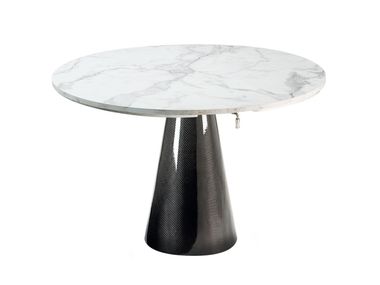 Carbon table with central base JAR Vela Arredamenti