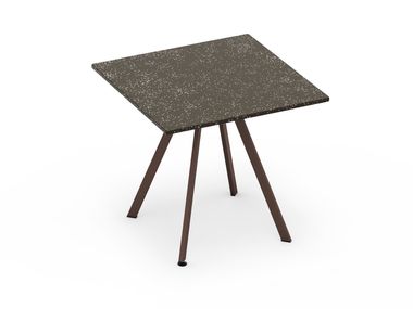 Square enamelled steel table top VERSTONE Vermobil