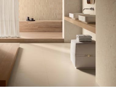 Versace Ceramics, LEATHERWOOD CUIR BEIGE Pavimento/rivestimento in gres porcellanato effetto pelle