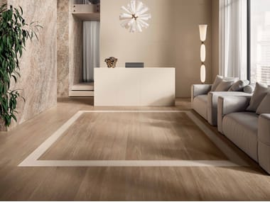 Versace Ceramics, LEATHERWOOD HONEY Pavimento/rivestimento in gres porcellanato effetto legno