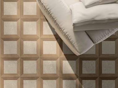 Versace Ceramics, V STONE FRAME BEIGE Pavimento/rivestimento in gres porcellanato