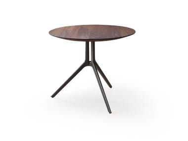 Verzelloni, ROBIN Tavolino rotondo in alluminio e legno