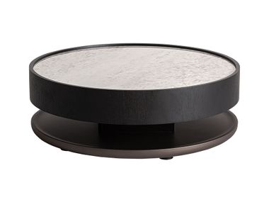Round oak central coffee table BREIL Vical Home