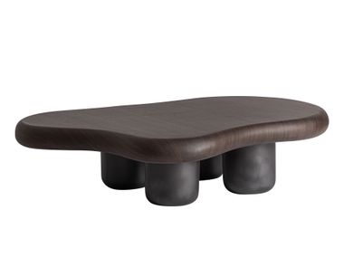 Free form wood veneer central coffee table BRUNBEK Vical Home