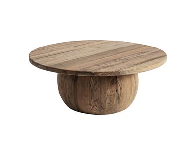 Round teak central coffee table ERLOY Vical Home