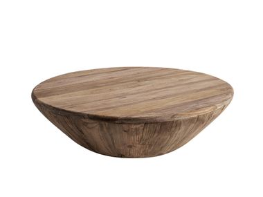 Round low teak central coffee table ERLOY Vical Home