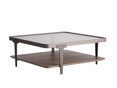 Rectangular wood and glass central coffee table GEHOFEN Vical Home