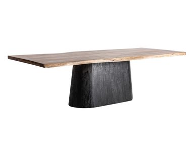 Rectangular wooden dining table with central base KNAITH Vical Home