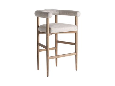 Upholstered ash kitchen stool with armrests LAZINS Vical Home