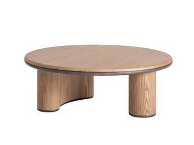 Round wooden central coffee table LENEO Vical Home