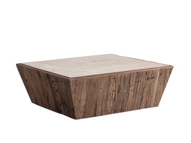 Square reclaimed wood central coffee table MERKEM Vical Home