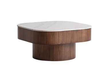 Square wood veneer central coffee table NEUFS Vical Home
