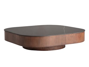 Square low wood veneer central coffee table NEUFS Vical Home