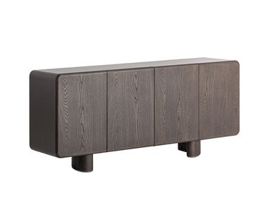Wood veneer sideboard with doors PRAVIA Vical Home