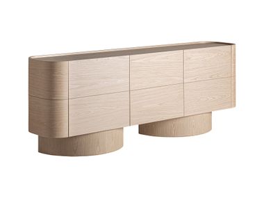 Oak sideboard with doors PRAYSSAC Vical Home