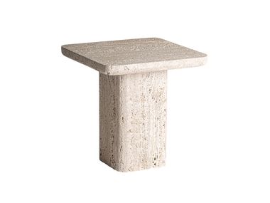 Square travertine coffee table THEUVILLE Vical Home