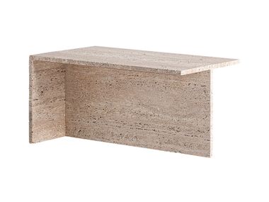 Rectangular travertine central coffee table THEUVILLE Vical Home