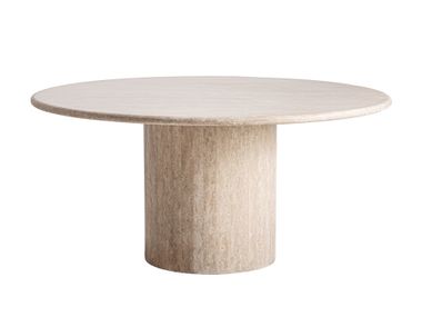 Round travertine dining table THIENNES Vical Home