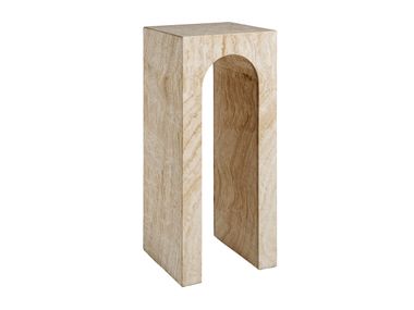 Square travertine high side table THIENNES Vical Home