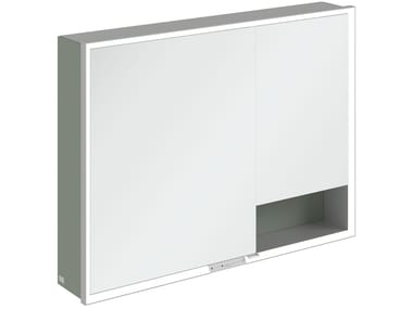 Villeroy & Boch, MY VIEW + Mobile bagno sospeso/da incasso in vetro a specchio con armadio