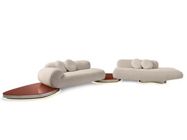 Modular leather sofa BATON ROUGE Visionnaire