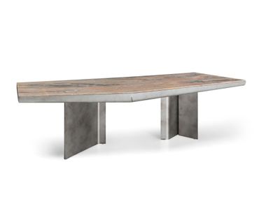 Dining table in metal and marble CATSKILL Visionnaire