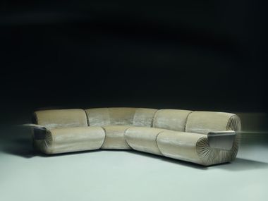 Modular leather sofa JOKER Visionnaire