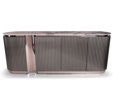 Steel and wood sideboard with doors LEONARDO Visionnaire